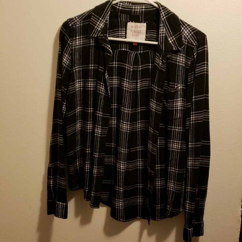 Button down plaid shirt